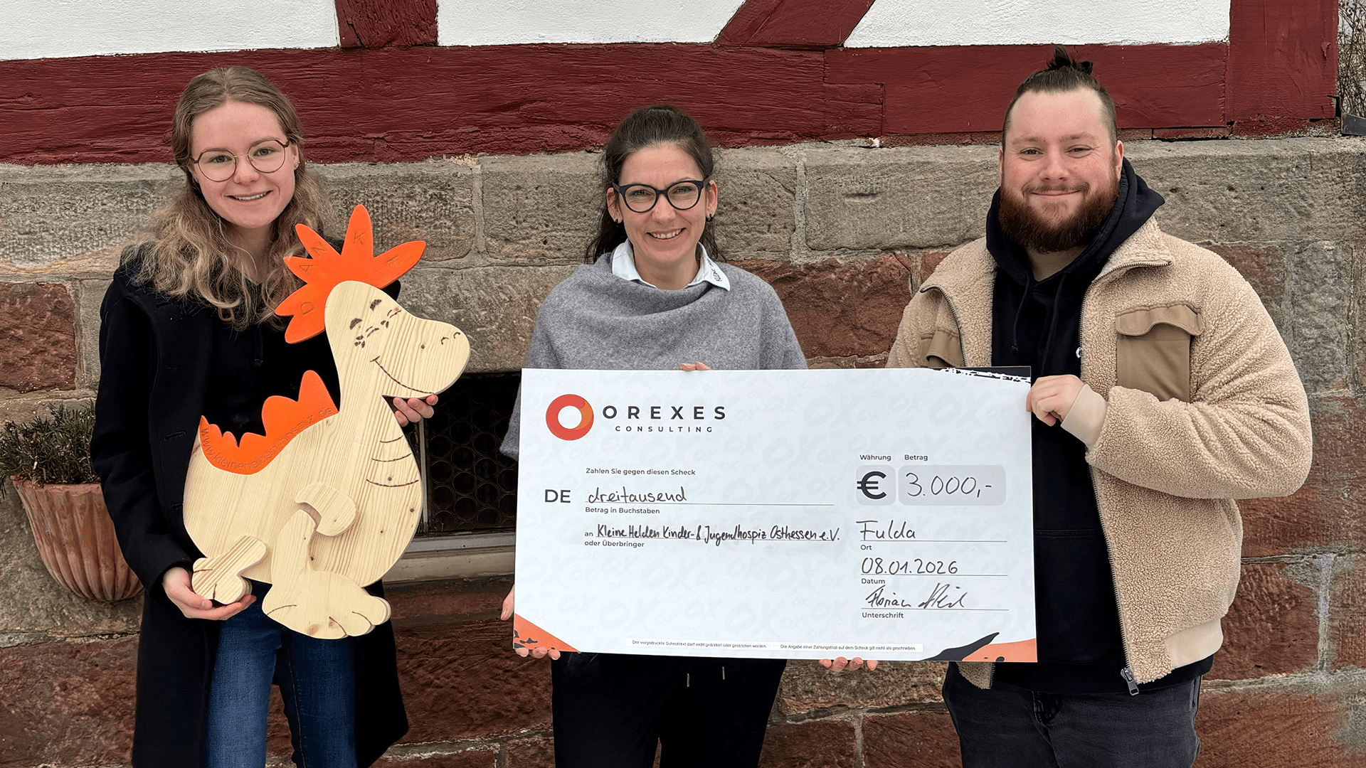 OREXES unterstützt „Kleine Helden“ Osthessen e. V. mit 3.000 Euro