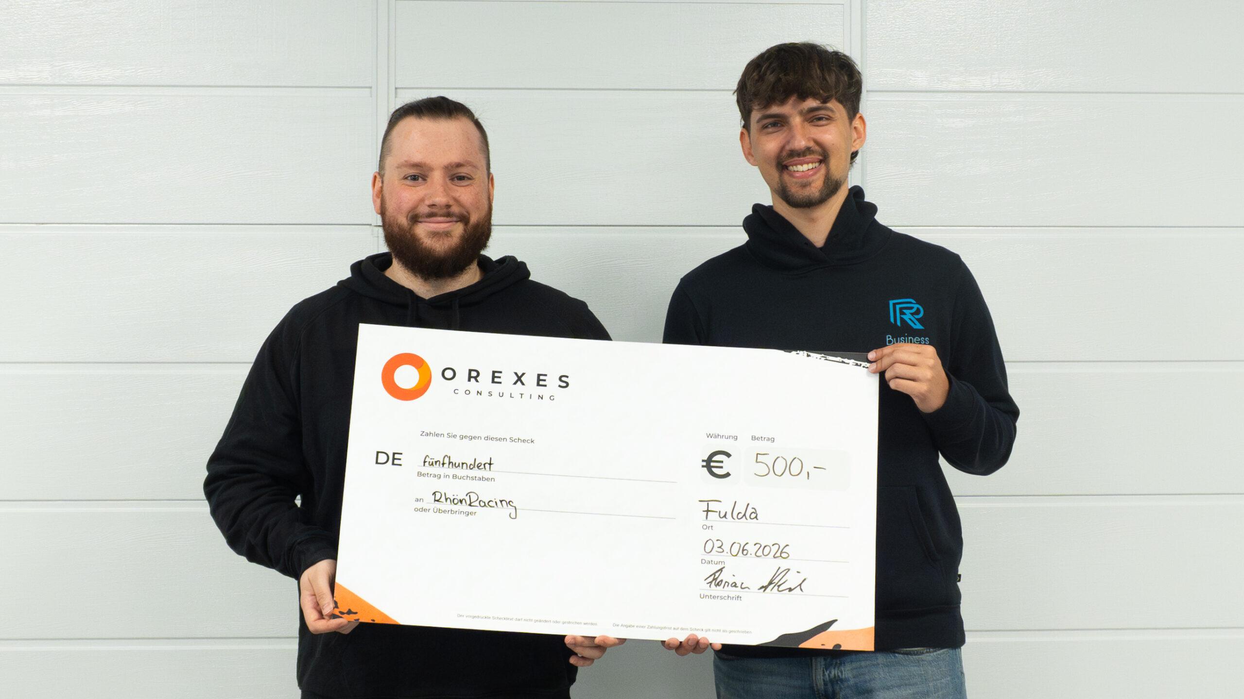 OREXES unterstützt RhönRacing Fulda mit 500-Euro-Spende